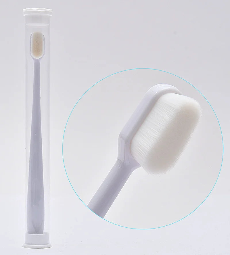 Environmentally Toothbrush Ultra-fine Soft Flat And Waves Head Deep Cleaning Teeth Adult kids Manual Toothbrush For Oral Care
