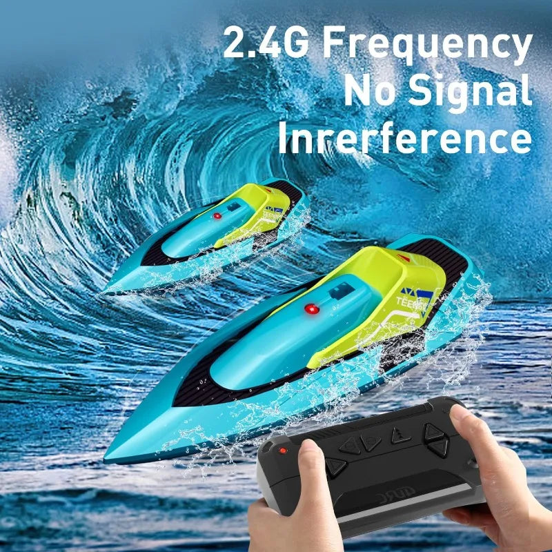 4DRC S5 Blue RC Boat 2 4GHz 20+ MPH Rechargeable Battery Low Alarm Gift for Boys Girls UPS USPS FEDEX123
