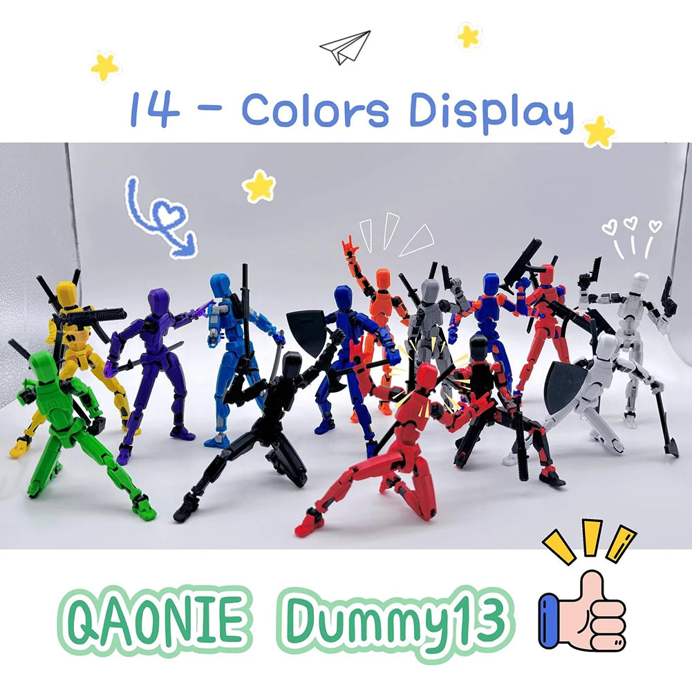 13 Robot Action Figure with Multiple Accessories Multi-Jointed Action Figures Action Figure Dummy Desk Decoration Gifts for Him