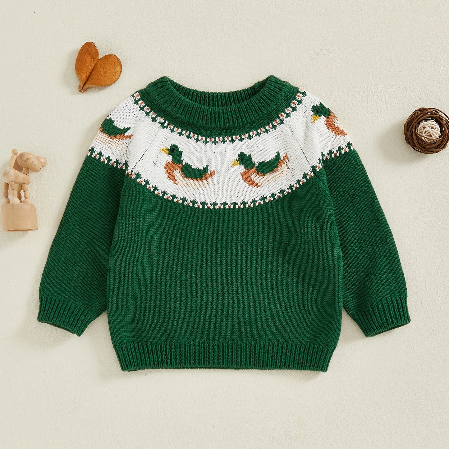 Adorable Infant Girl Bunny Sweater Cute Rabbit Print Round Neck Long Sleeve Cozy Knit Pullover Toddler Winter Outfit