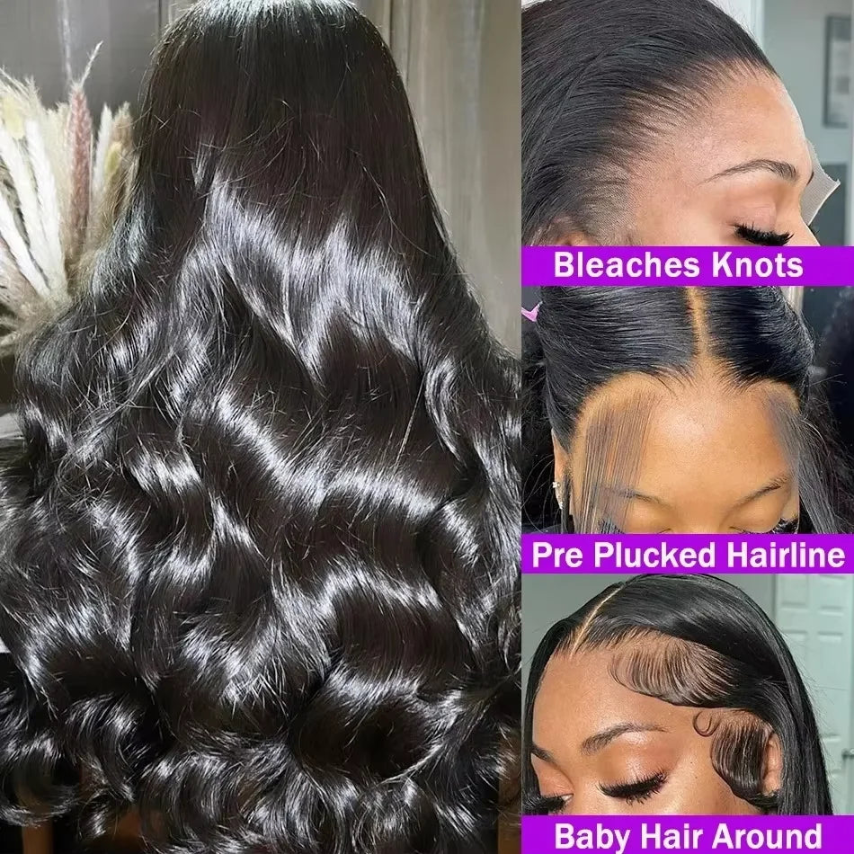30 44 Inch Body Wave Wig 13x6 Hd Lace Frontal Wig 13x5 Lace Front Human Hair Wigs For Women 100% Brazilian Black Human Hairs Wig