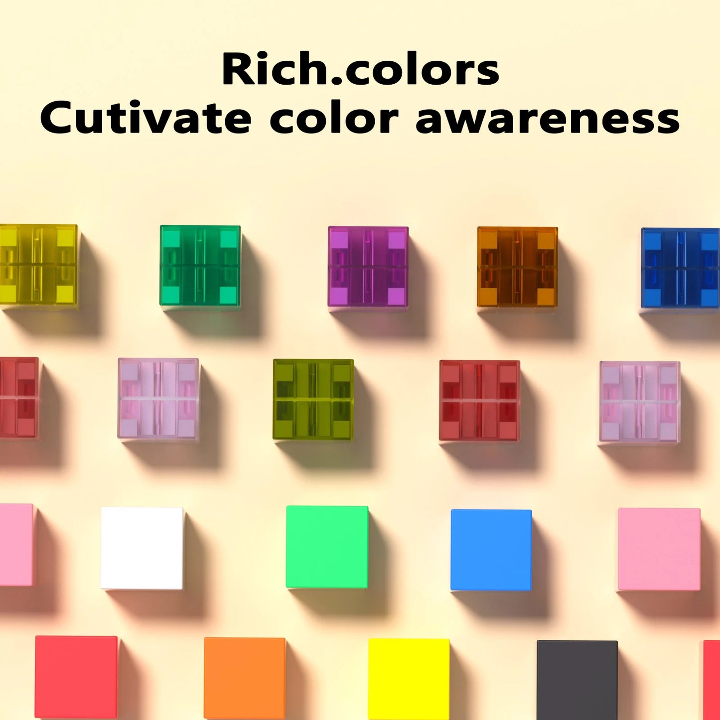 Colorful 3D learning to build my magnetic cubes, children's DIY structural cognitive magnetic toys, suitable for boys and girls