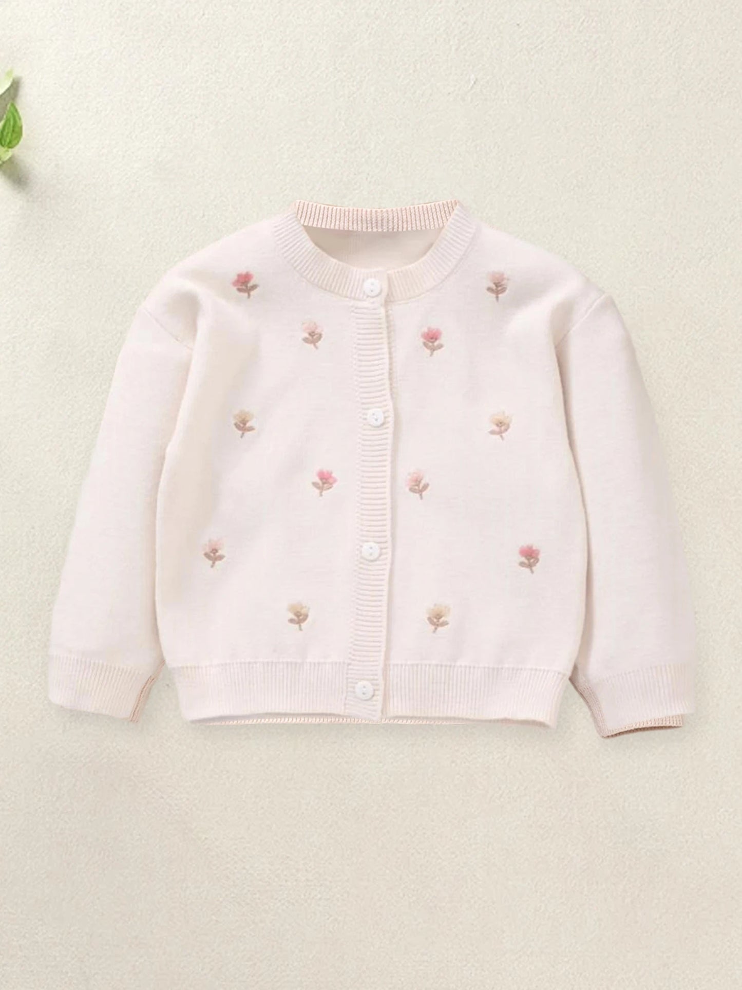 Toddler Girl Hooded Sweater Soft Knit Pullover with Cute Animal Embroidery Long Sleeve Button Closure Winter Coat for Baby