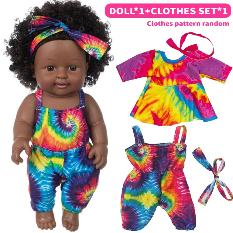 12Inch/30cm Doll Clothes 2Pes setsWashable Baby Companion Toys Simulation Dolls Soft Lifelike Sleeping Doll Soothing Girl Gift