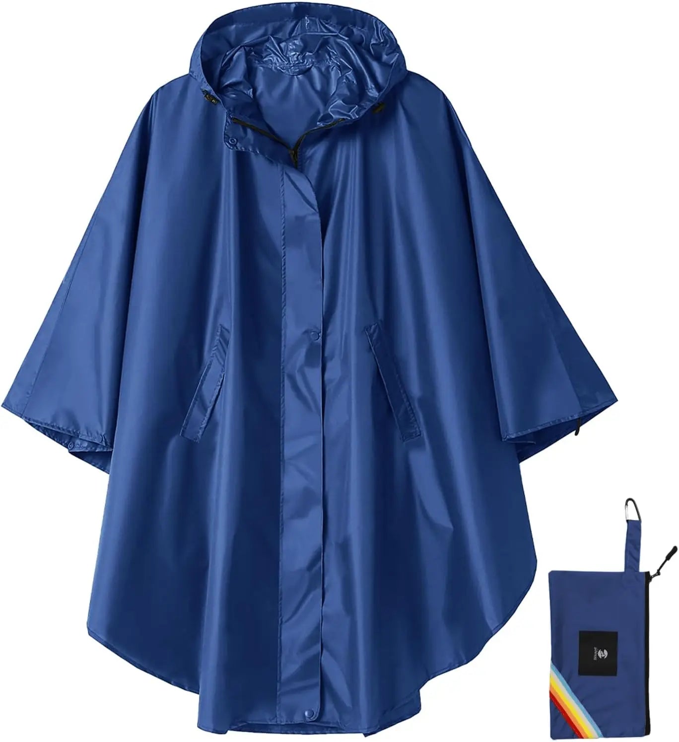 Men's and women's raincoats, hooded waterproof raincoats, suitable for adult women