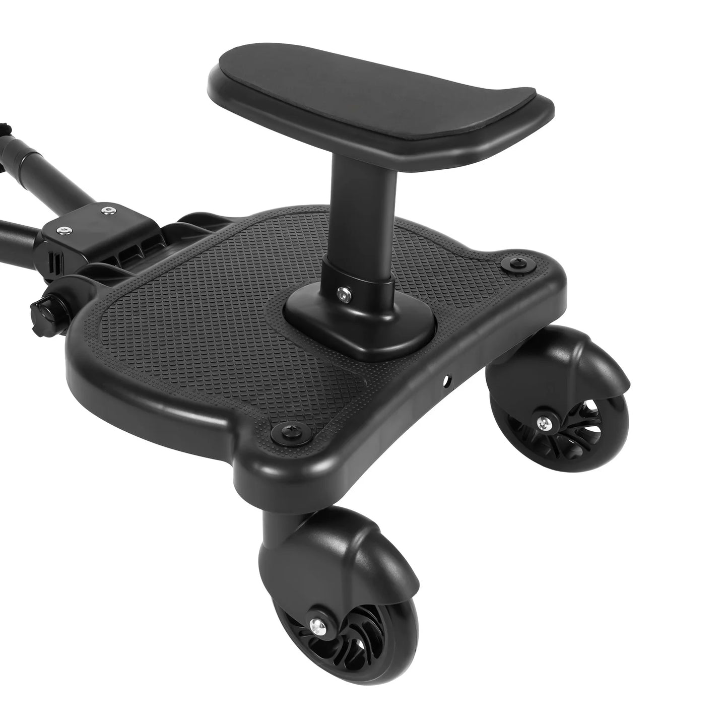 3-7 Years Old Children Black Stroller Board Universal Stroller Ride Board Buggy Wheeled Board Seat Ped for Walks, Play, Shopping