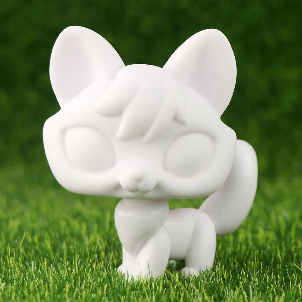 White Base Pet,Lovely Shorthair Cat Collie Husky Action Figure Boys Girls Kids Xmas Gift Best Gift(Click on the option you want)