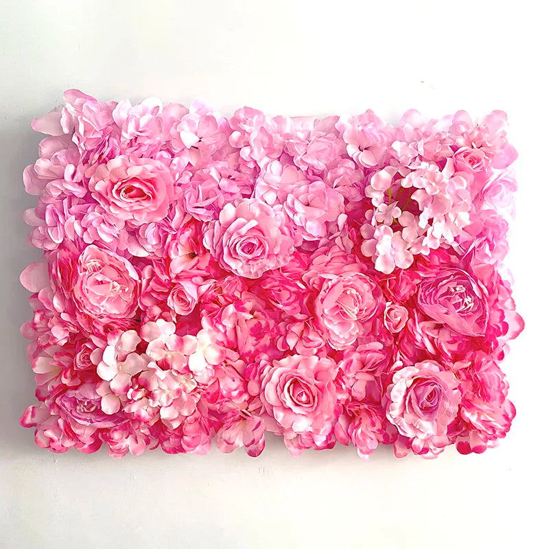 Silk Rose Backdrop Flowers Wall Wedding Decoration customized Artificial Flower Wall Panel for Home Decor Backdrops Baby Shower
