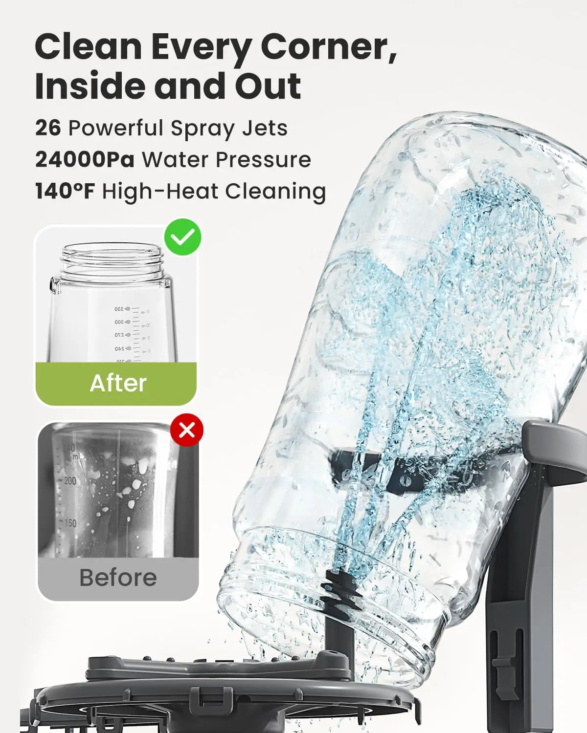 Bottle Washer | All-in-One Bottle Washer and Sterilizer and Dryer Baby Bottle Washer for Bottles, Pump Parts & Baby Essentials