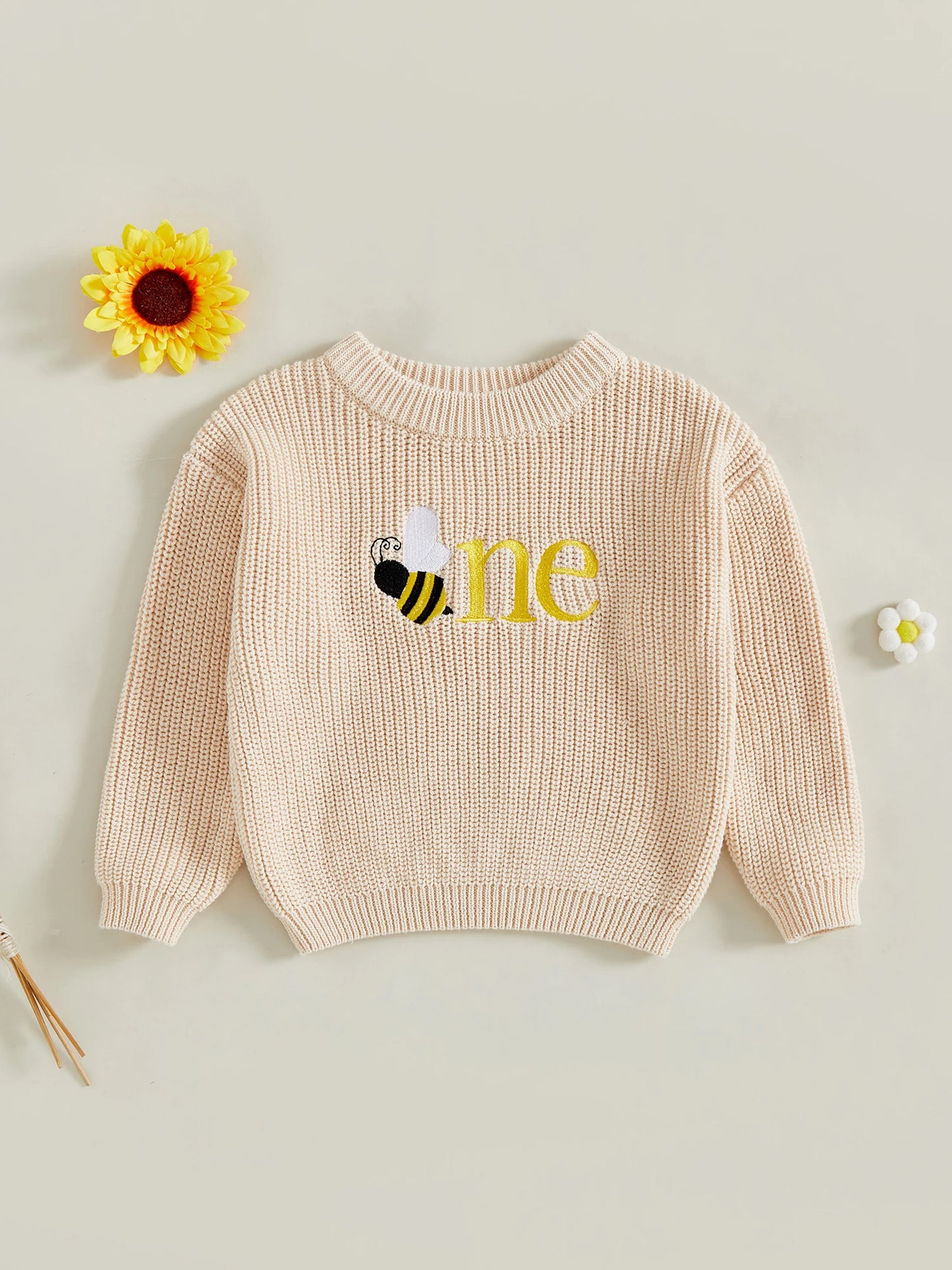 Toddler Girl Winter Sweater Cute Animal Embroidery Long Sleeve Crew Neck Cozy Birthday Knitwear Warm Pullover Jumper