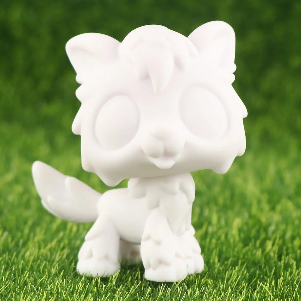 White Base Pet,Lovely Shorthair Cat Collie Husky Action Figure Boys Girls Kids Xmas Gift Best Gift(Click on the option you want)