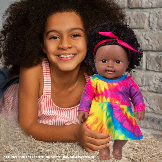 12Inch/30cm Doll Clothes 2Pes setsWashable Baby Companion Toys Simulation Dolls Soft Lifelike Sleeping Doll Soothing Girl Gift