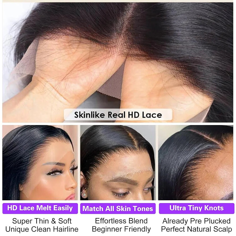 200% Straight Glueless Wig Ready To Go Human Hair Wigs Pre Cut Lace Air Wig Sale Wear And Go Bob Wigs For Women Human Hair
