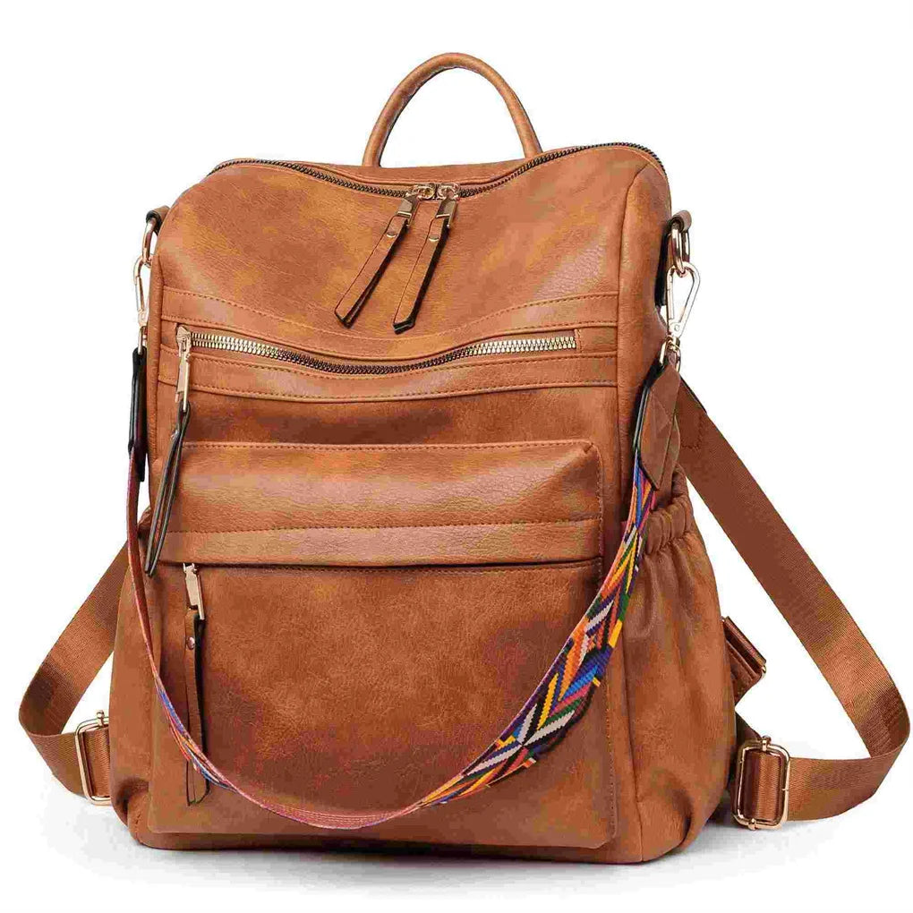 Women's Fashion Backpack Purses Multipurpose Design Handbags and Shoulder Bag Pu Leather Women Backpack School Bag