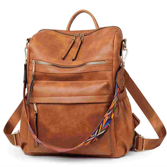 Women's Fashion Backpack Purses Multipurpose Design Handbags and Shoulder Bag Pu Leather Women Backpack School Bag