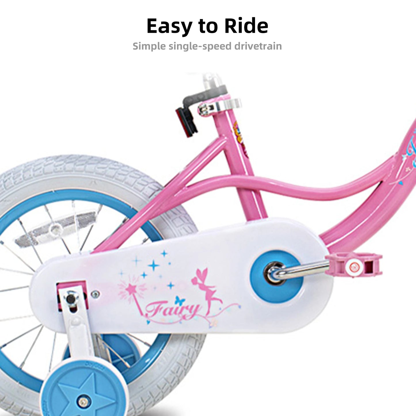 JOYSTAR Girls Bike for Toddlers and Kids Ages 2-8 Years, 12 14 16 18 Inch Kids Bike with Training Wheels, Handbrake and Basket