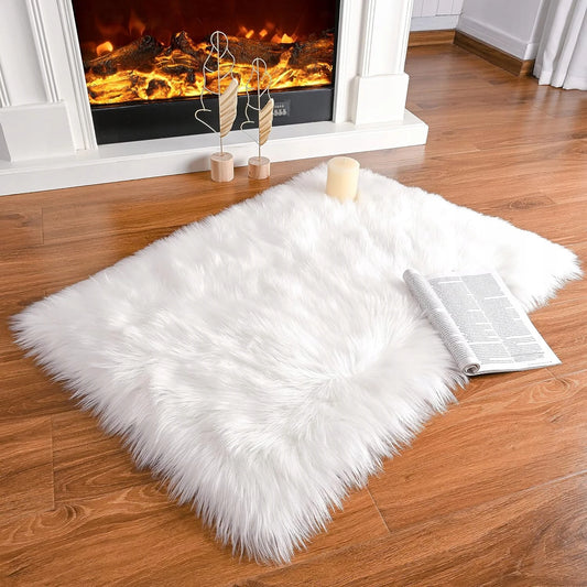 Thicken dense Faux Fur Rug decoration carpets for living room & baby room rugs long plush carpet for Bedroom home decor floor mats