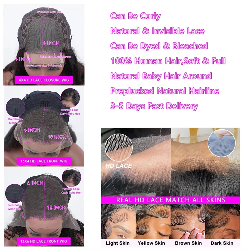 13x6 Curly Highlight Ombre Hd Lace Front Human Hair Wigs Colored Deep Wave 13x4 Lace Frontal Brazilian Human Hair Wig For Women