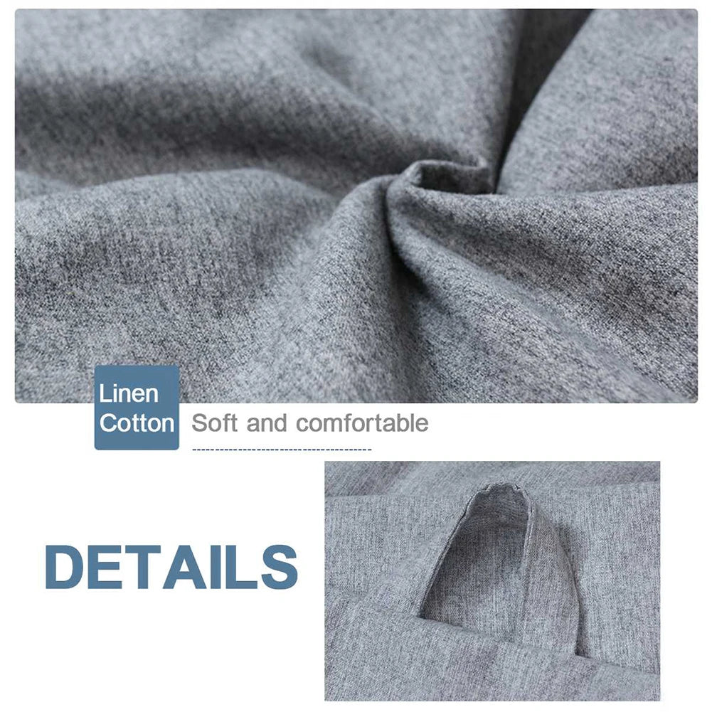 Adults Children Bean Bag Cover Large Lazy Sofa Chair Cover without Filler Cotton Linen Beanbag Chair Seat S Size