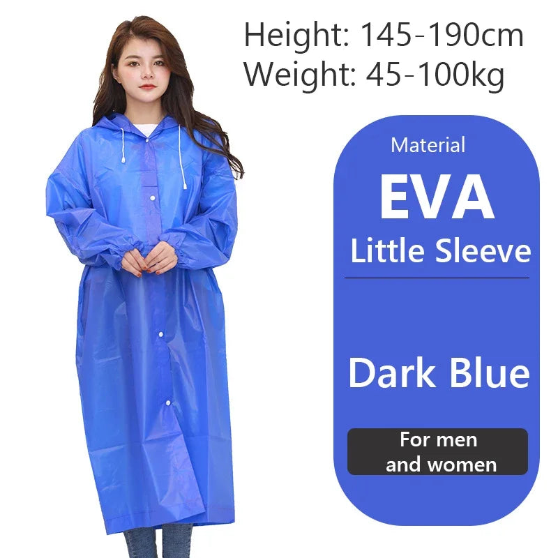 Raincoat Women Men Impermeable Thickened Waterproof Raincoat Tourism Outdoor Hiking Rain Poncho Raincoat Hooded Rain Coat