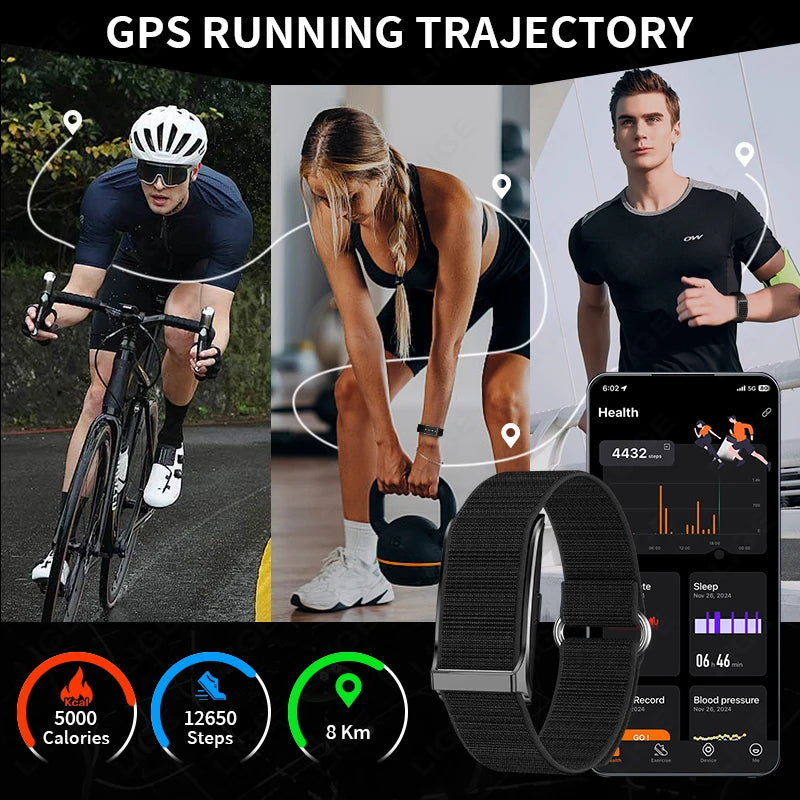 LIGE No Screen Smart Watch Men's Sports Outdoors Fitness Heart Rate Monitor 1ATM Waterproof New Smartwatch For Andrio IOS 2025