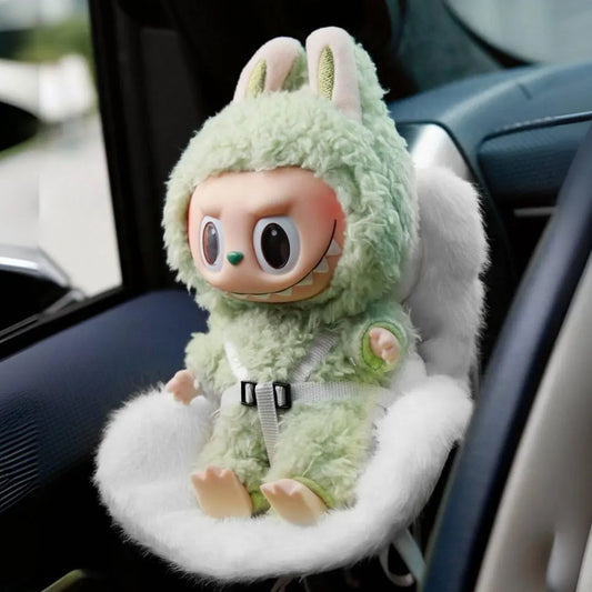 Car Ventilation Safety Seat Soft Kawaii Doll Seat Car Ornament Doll Safety Seat Car Interior Decoration for 17cm Cute Doll