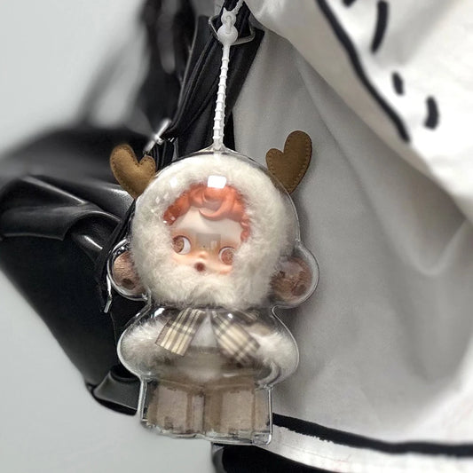 Transparent Protective Case Doll Dust Case Storage Case for Skull Panda Winter Movement for SP Doll