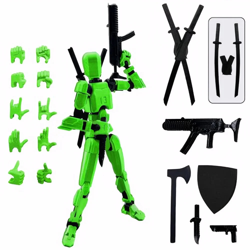 13 Robot Action Figure with Multiple Accessories Multi-Jointed Action Figures Action Figure Dummy Desk Decoration Gifts for Him