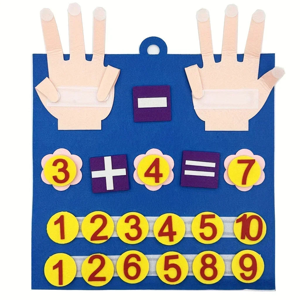 2 Pcs Kid Pencil Shape Toys Felt Finger Numbers Math Toy Children Counting Early Learning for kids Develop Christmas Gifts