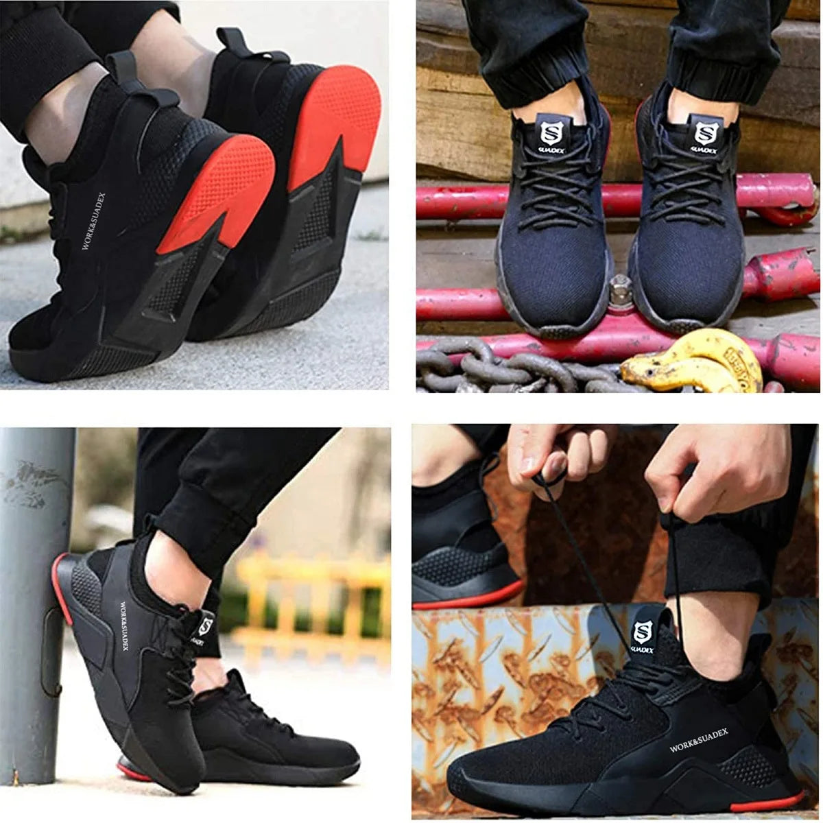 SUADEX Motorcycle Leather Boots,Street Riding Shoes, Anti-smashing Shoes for Men and Women