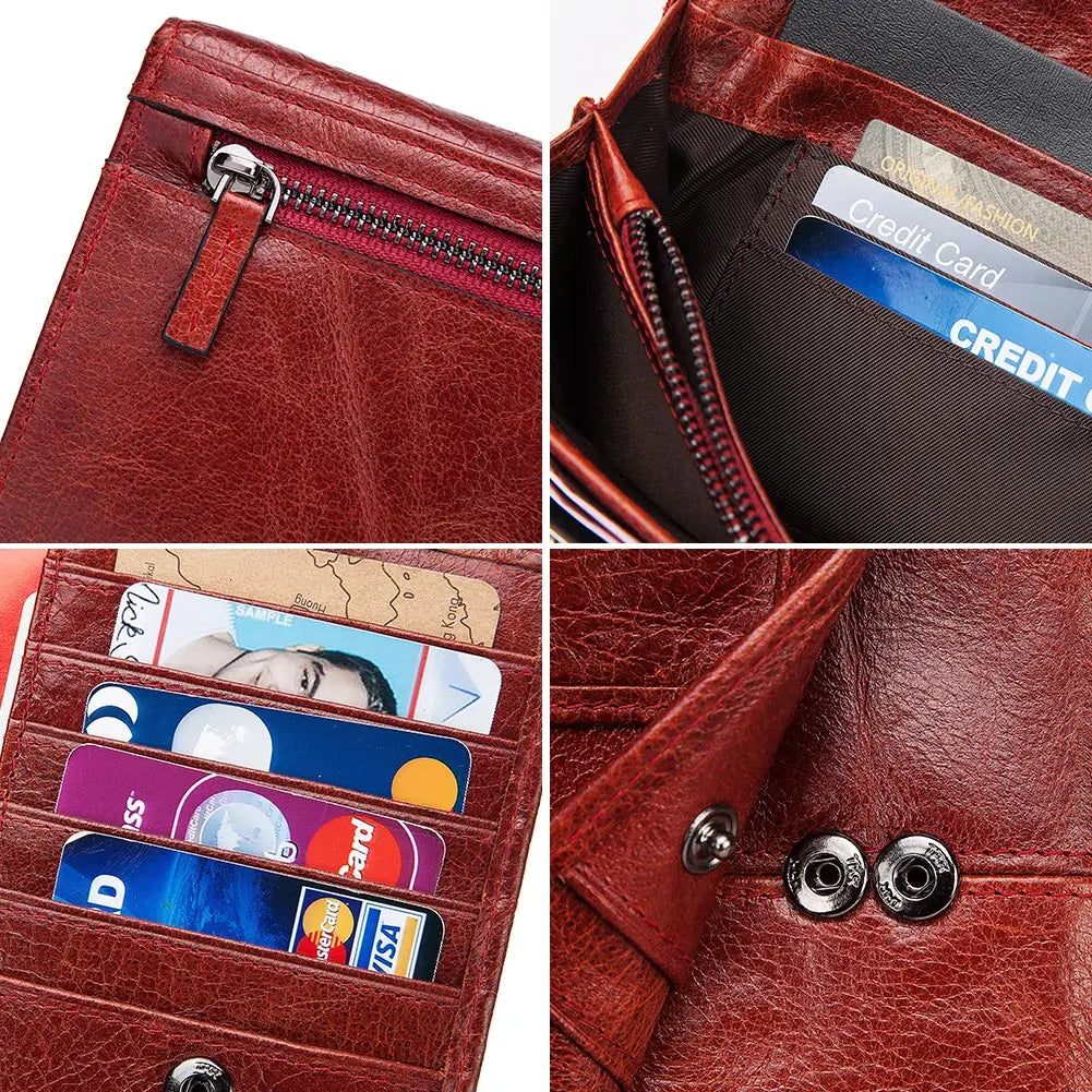 HUMERPAUL Genuine Leather Fashion Wallets For Women Long Clutch Money Bag With Phone Pocket High Quality Credit Card Holder RFID