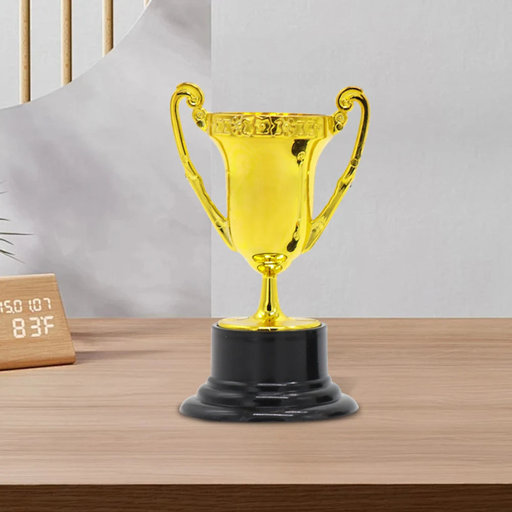 Golden Award Trophy Cup for Kids Plastic Gold Participation Trophy Cup for Party Favors Rewards Props Sports Competitions