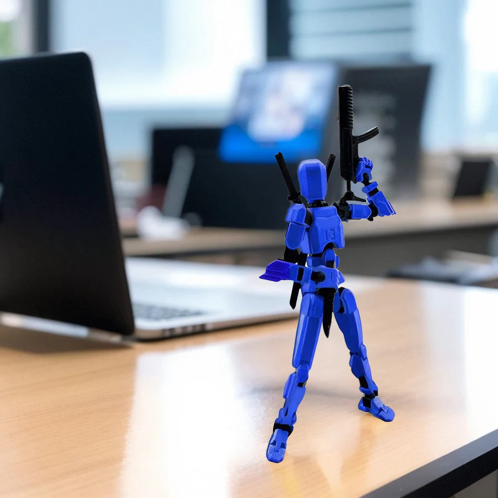13 Robot Action Figure with Multiple Accessories Multi-Jointed Action Figures Action Figure Dummy Desk Decoration Gifts for Him