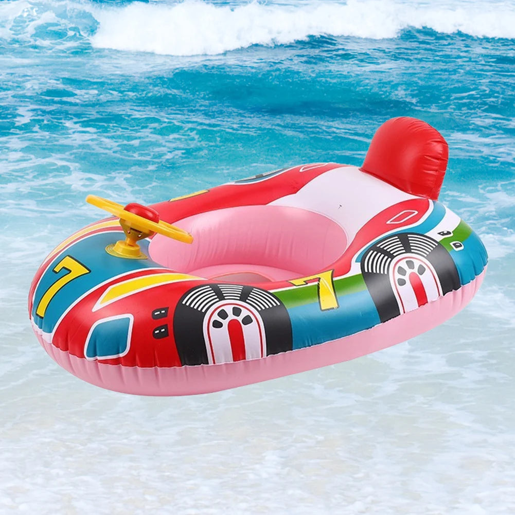 Toddler Swimming Pool Float Seat Boat PVC Baby Swim Float Rings Water Pool Swim Aid  Kids Water  for Girls Boys 3-5 Years