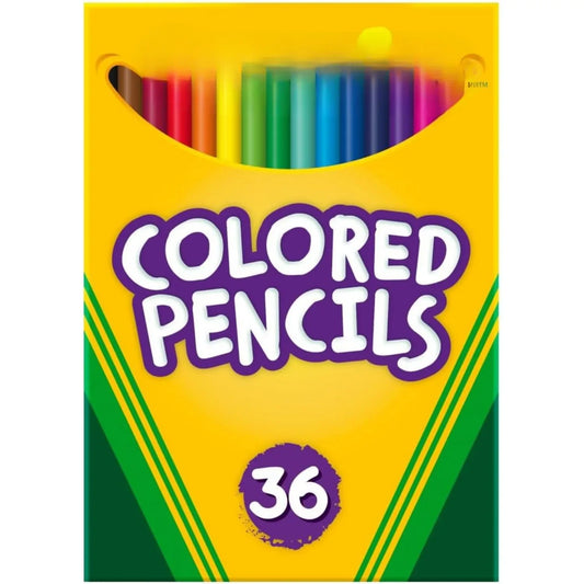 Colored Pencils (36ct), Children's pencil sets, arts and crafts supplies, coloring book pencils, gifts for children and toddlers