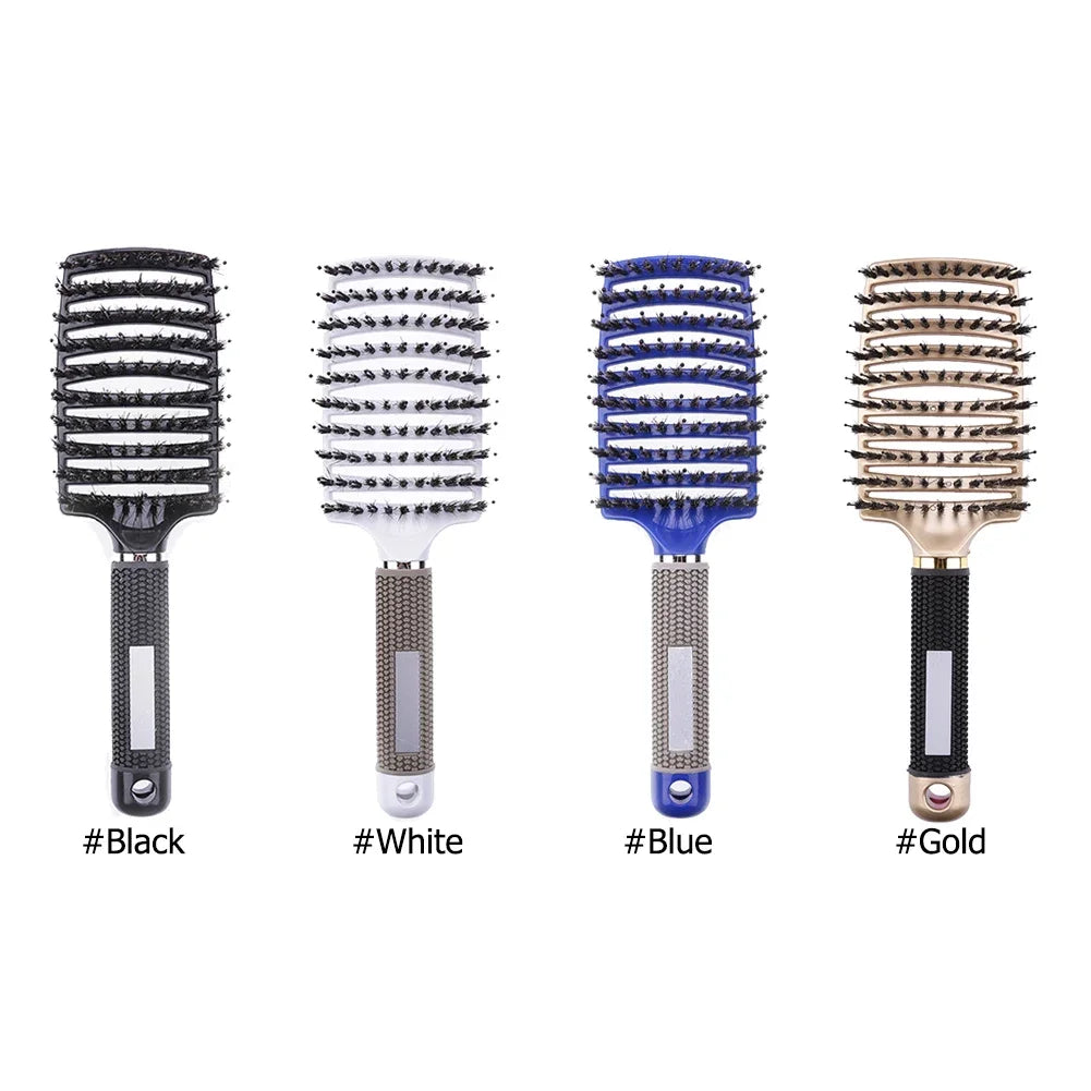 Straight Curly Hair Styling Brush Portable Hair Brush Hairdressing Styling Tools Gentle Straighten for Hair Style