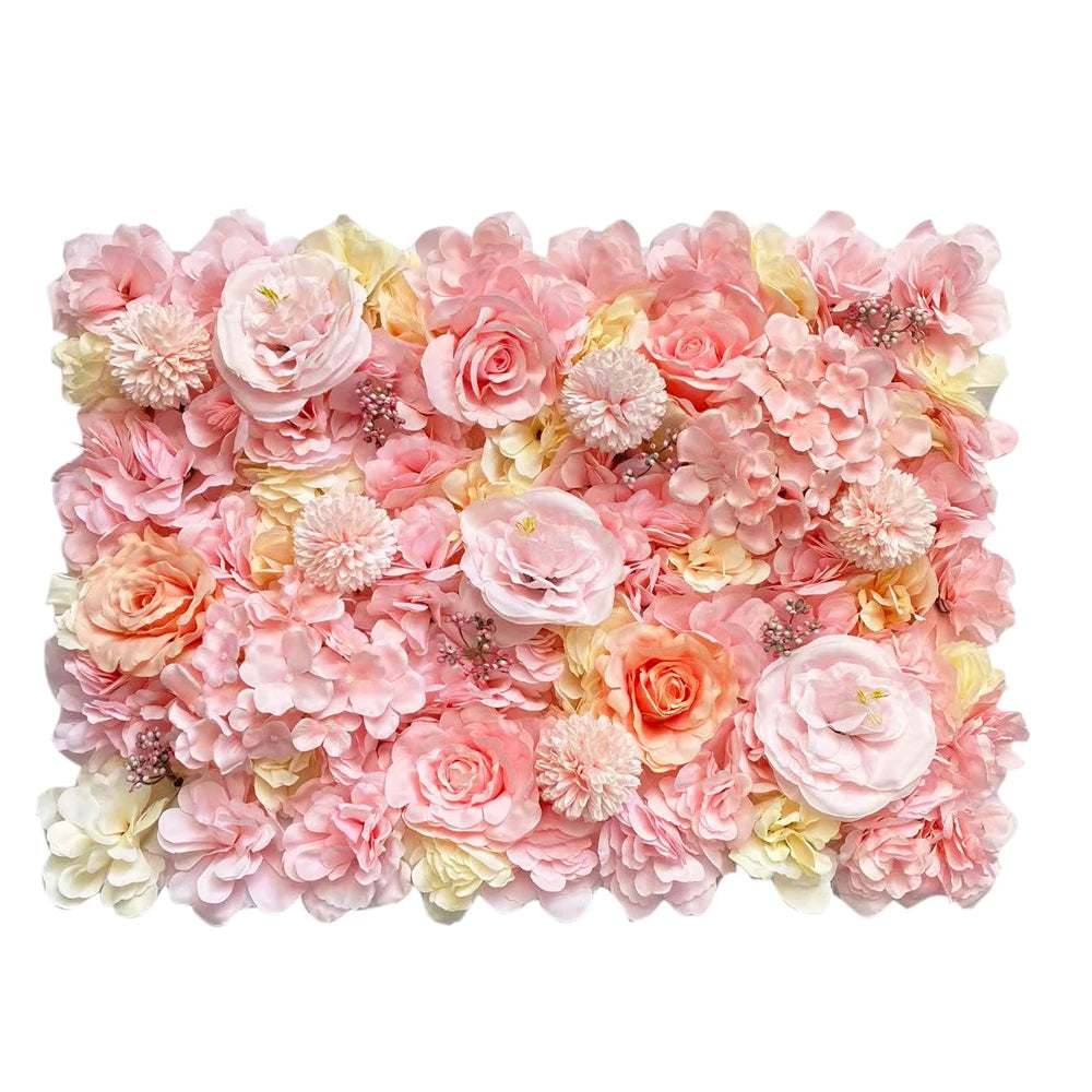 Aritificial Silk Rose Flower Wall Panels Wall Decoration Flowers for Wedding Baby Shower Birthday Party Photography Backdrop