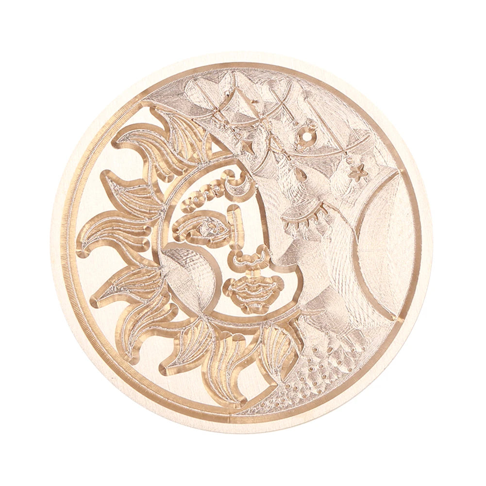 Sealing Stamp Brass Heads Solid Small Exquisite Decorative Crafts Tool Wood Retro Wax Stamping Girls Birthday Party Gift