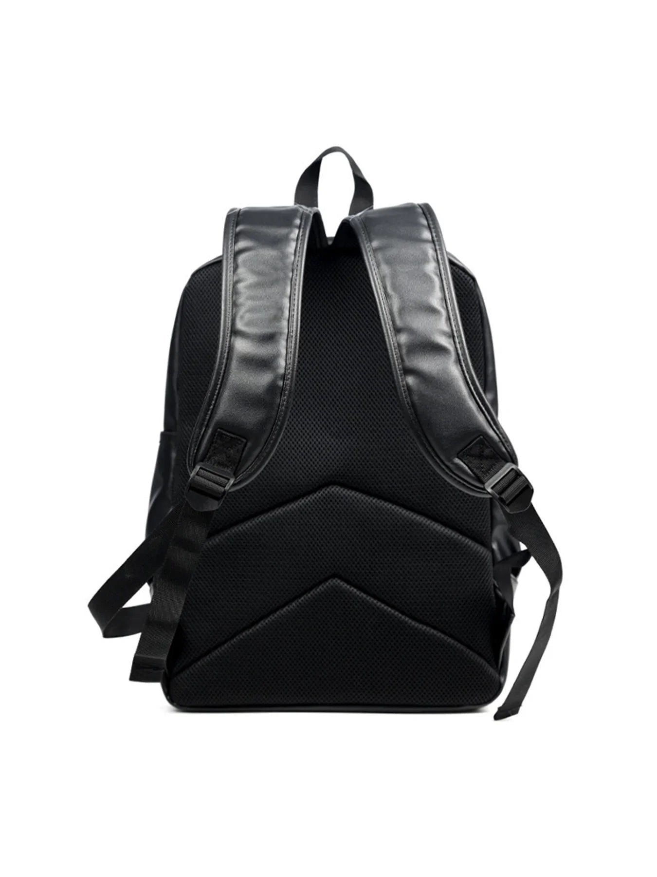 Men's Fashion Backpack PU Leather Waterproof Casual Travel Bag for 14-Inch Laptop