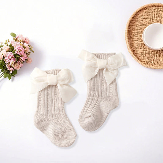 Adorable Toddler Knee High Socks with Lovely Lace Trim and Non-Slip Grip for Fall and Winter Wear