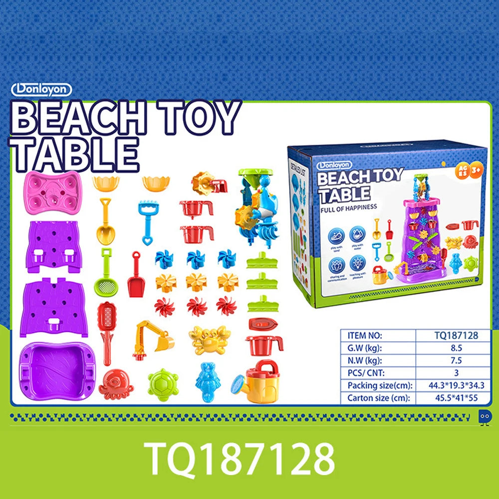 Tier Kids Sand Water Table Summer Beach Children DIY Parent-child Interactive Outdoor Garden Bunker Children's Beach Toys Set