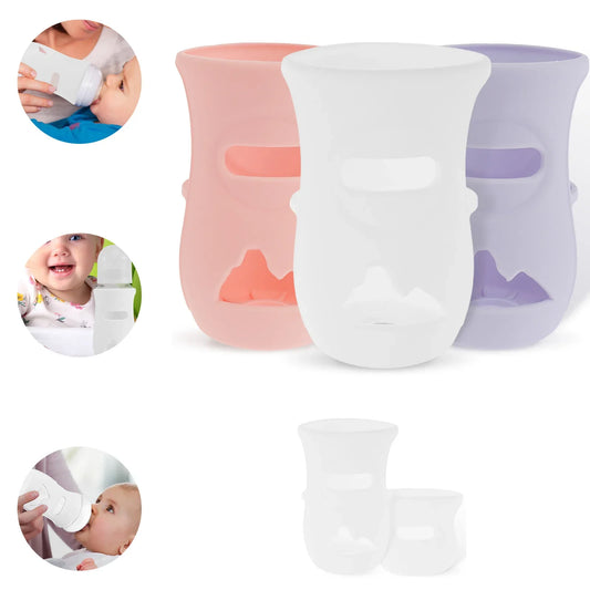 Silicone Sleeves Silicone Baby Bottle Cover Insulated Glass Bottle Compatible with AVENT Glass Natural Baby Bottle 4/8Oz