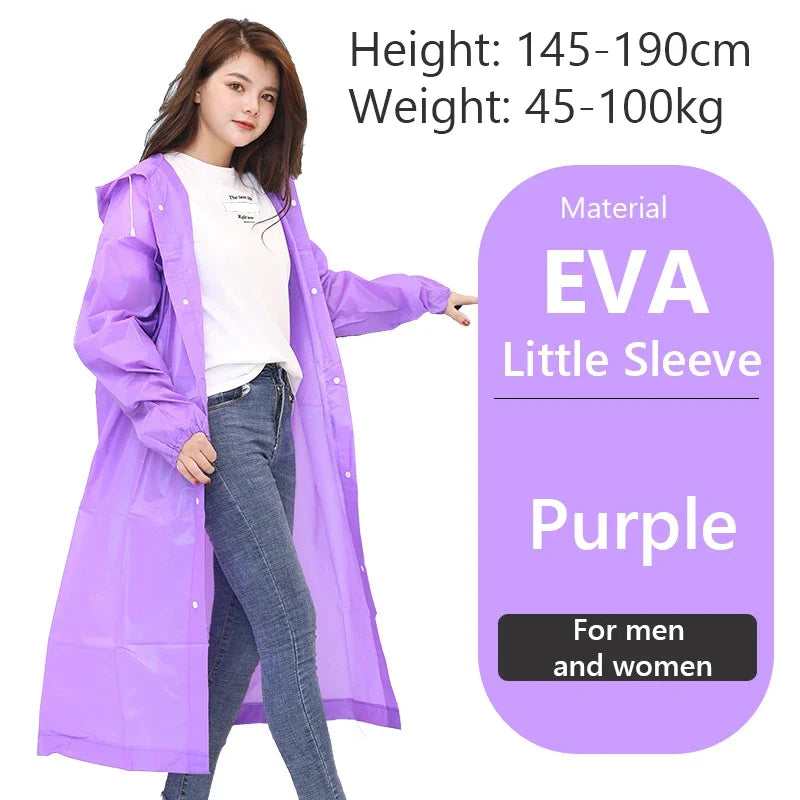 Raincoat Women Men Impermeable Thickened Waterproof Raincoat Tourism Outdoor Hiking Rain Poncho Raincoat Hooded Rain Coat