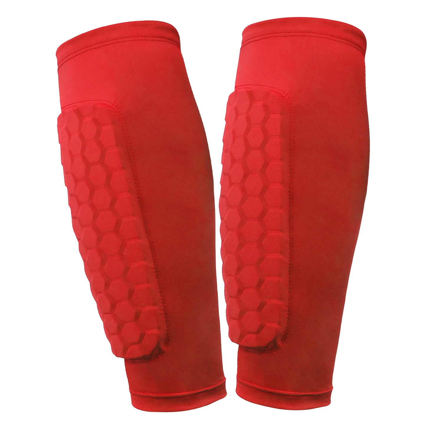 Shin Defender with Honeycomb Pads Soccer Shin Pads Ergonomic Lightweight Calf Protective Gear for Boys Girls Men Women