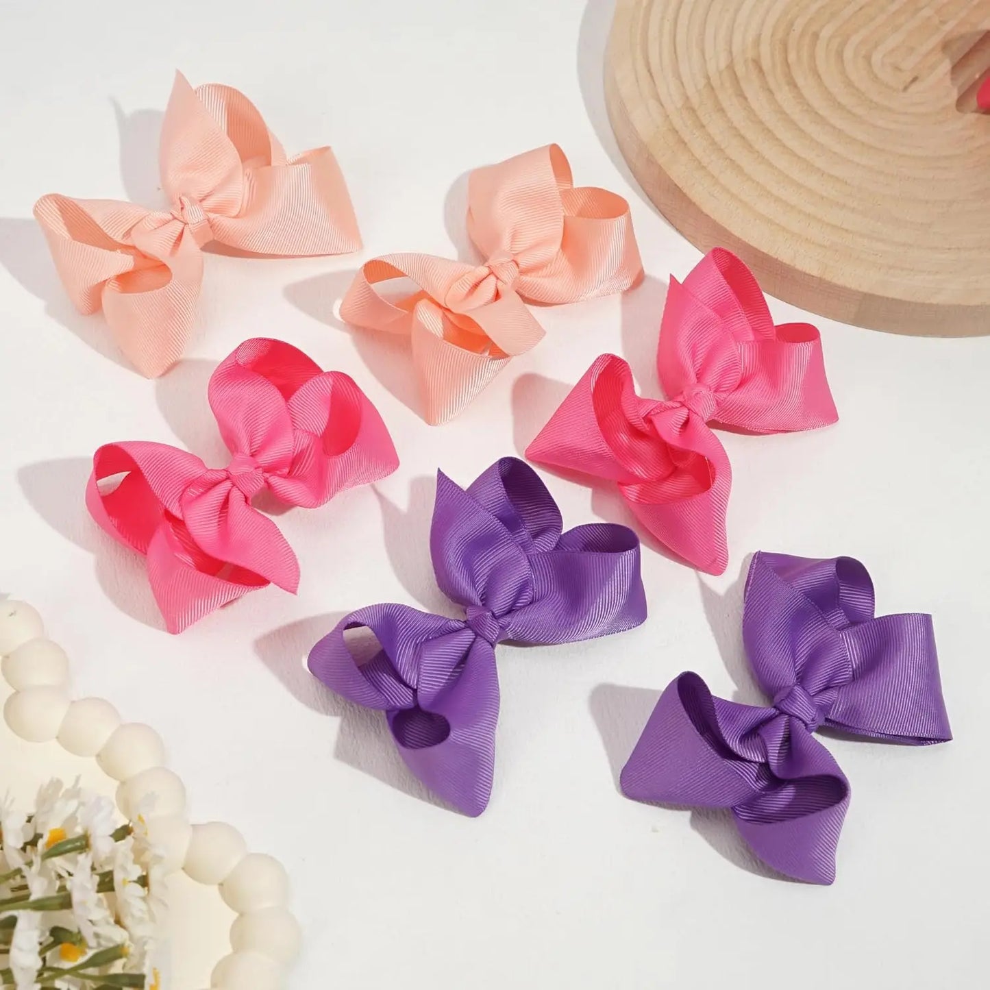 40PCS 4.5 Inch Hair Bows for Girls Grosgrain Ribbon Toddler Hair Accessories with Alligator Clips for Baby Girls Toddlers Kids