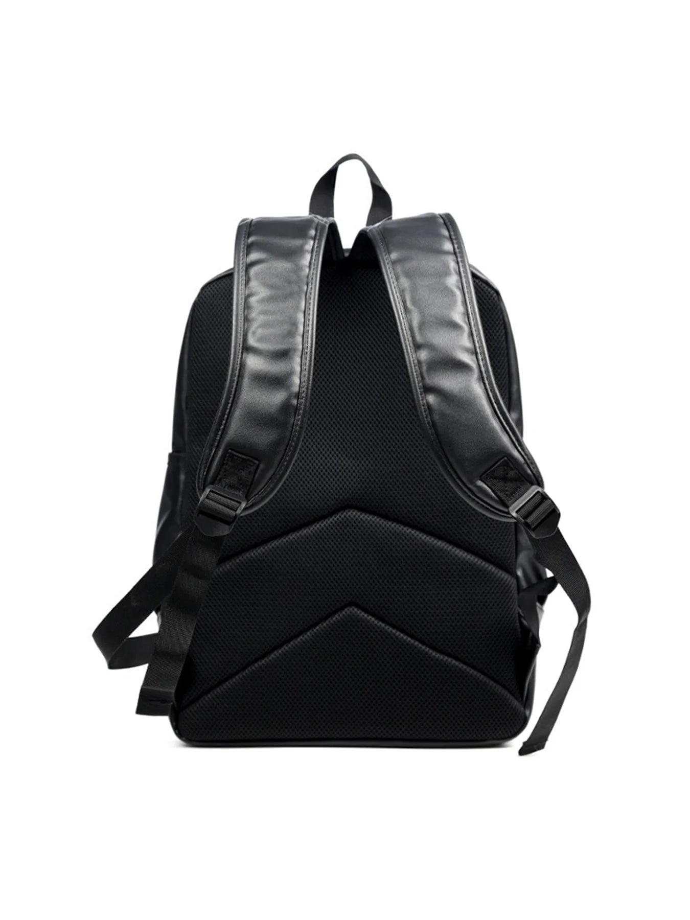Men's Fashion Backpack PU Leather Waterproof Casual Travel Bag for 14-Inch Laptop