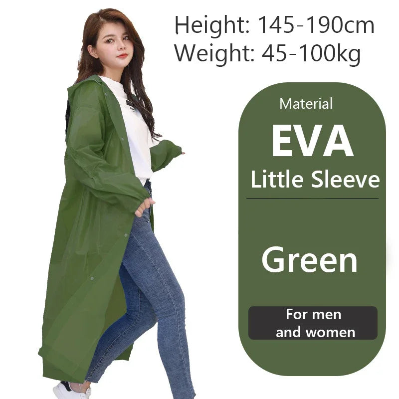 Raincoat Women Men Impermeable Thickened Waterproof Raincoat Tourism Outdoor Hiking Rain Poncho Raincoat Hooded Rain Coat