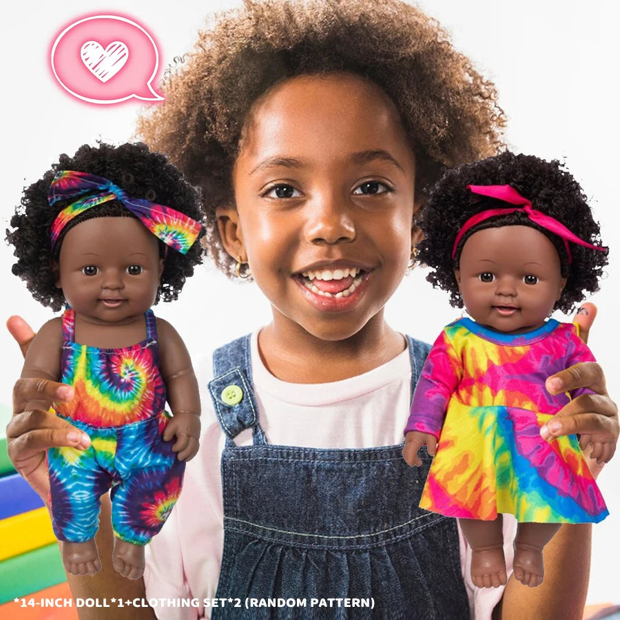 12Inch/30cm Doll Clothes 2Pes setsWashable Baby Companion Toys Simulation Dolls Soft Lifelike Sleeping Doll Soothing Girl Gift