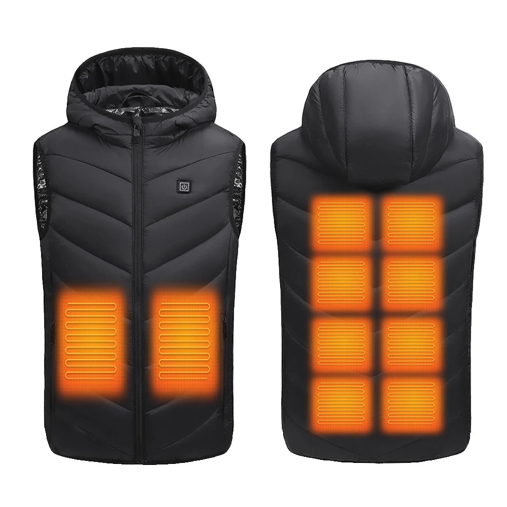 10 Heating Zones Heated Vest USB Electric Heated Jackets Thermal Winter Warm Jacket for Kids
