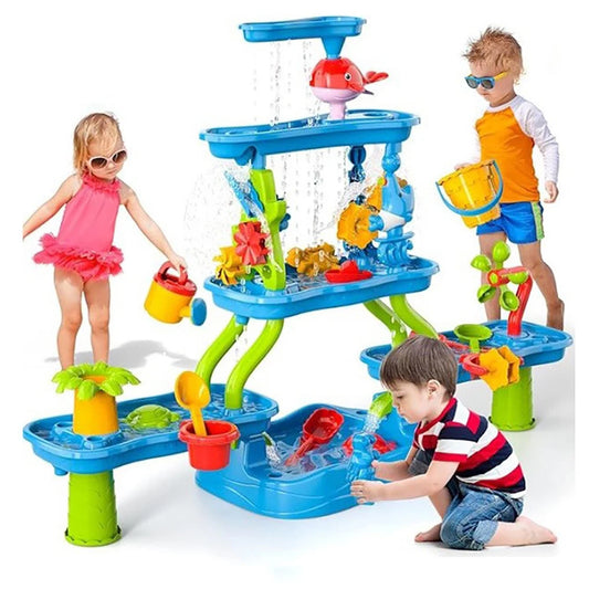 Tier Kids Sand Water Table Summer Beach Children DIY Parent-child Interactive Outdoor Garden Bunker Children's Beach Toys Set